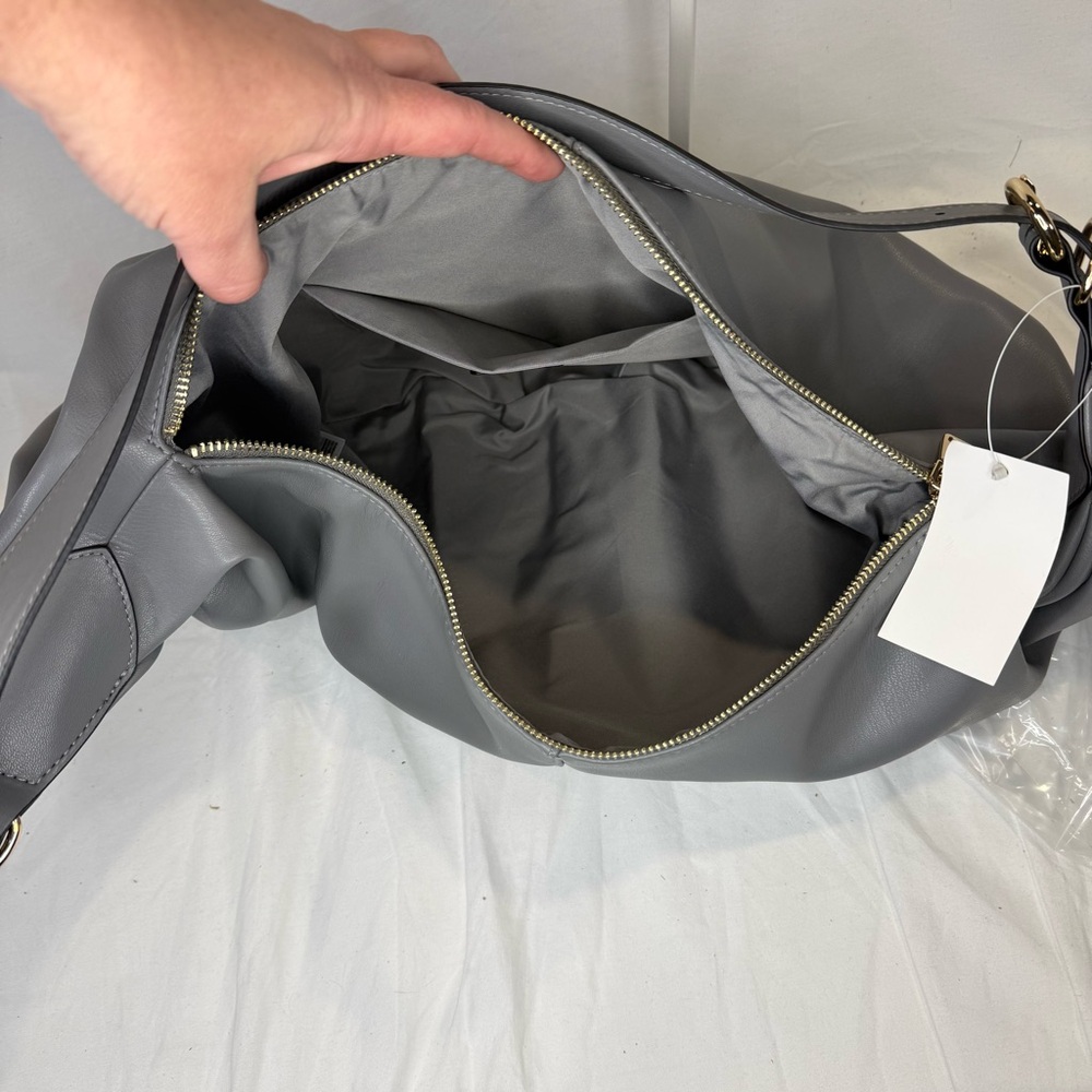 Oversized Gray Slouchy Rounded Shoulder / Crossbody Bag, H&M, NWT - Picture 11 of 12